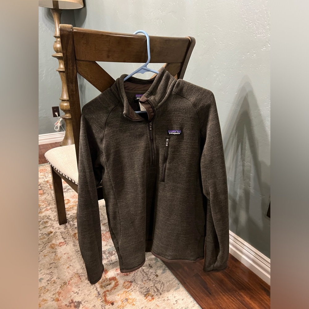 Patagonia Mens Better Sweater 1/4 Zip Pullover Size Medium Jacket Brown